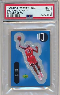 1996 Ud International Michael Jordan Mj Stickers #su18 Psa 9 Mint Bulls • $24.99