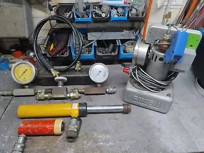 240v Hydraulic Pump 700 Bar Rams Valves/ Gauges Riken Simplex Enerpac SPX • $950