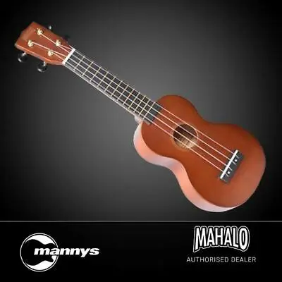 Mahalo Rainbow Series Soprano Ukulele (Brown) Inc Bag • $44