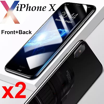 $5.20 • Buy X2 Anti-scratch 4H PET Film Screen Protector For Apple IPhone X Front And Back
