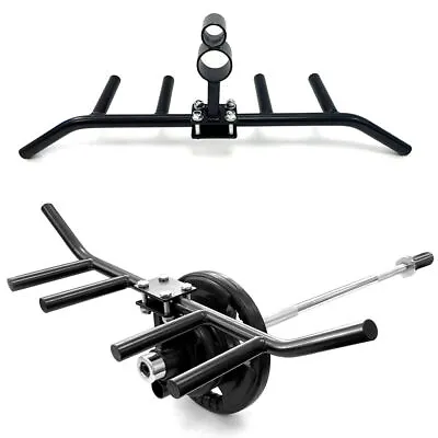 Solid Landmine Multi Grip Handle T Bar Row Barbell 1  And Olympic 2  Bar Lat Bar • £46.99