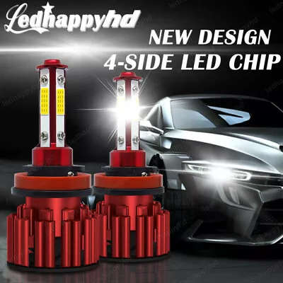 4-Side H11 H9 LED Headlight Super Bright Bulbs Kit 360000LM HIGH/LOW Beam 6000K • $21.96