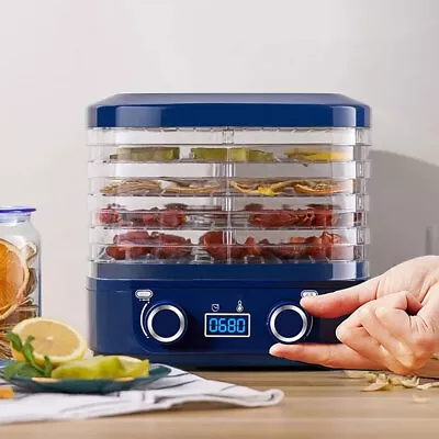 5 Trays Food Dehydrator Machine Fruit Beef Meat Dryer 160W Timer & Temp Control • $49.85