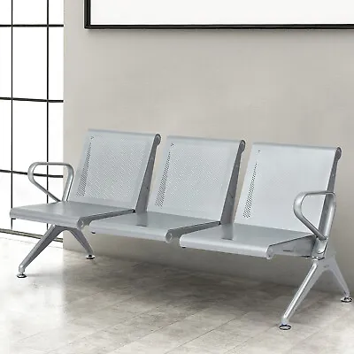 3-Seat Airport Office Reception Waiting Room Chair W/ Steel Frame Hospital Bench • $179.99