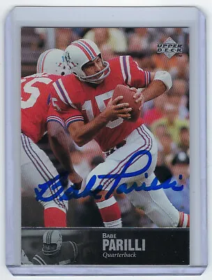 1997 PATRIOTS Babe Parilli Signed Card Upper Deck #152 AUTO Autograph UD Legends • $19.95