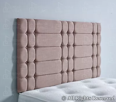 £62.99 • Buy Divan Bed Headboard Turin Linen Fabric 36   - Small Double King Super King 