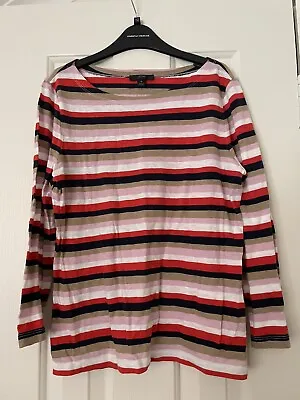 Jcrew 3/4 Sleeve Boatneck Multicolour Striped Shirt Size S • $20