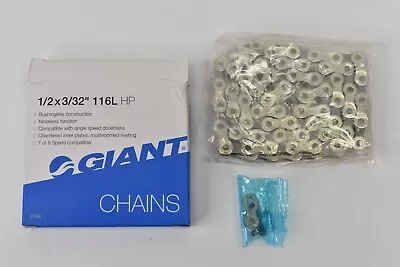 Giant 1/2x3/32  116L HP Bicycle Chain For 7 Or 8 Speed 27003 116 Links • $15.99