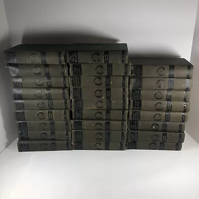 Mark Twain Vtg 26 Book Set 1-24 & Vol 1 &2 Autobiography Decor Hard Cover Green • $154.95