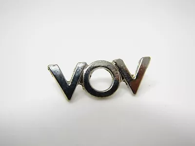 Vintage Collectible Pin: Silver Tone VOV Design • $8.99