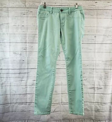 CAbi 322 Womens Thin Mint Skinny Jeans Sz 4 Mid Rise • $14.99