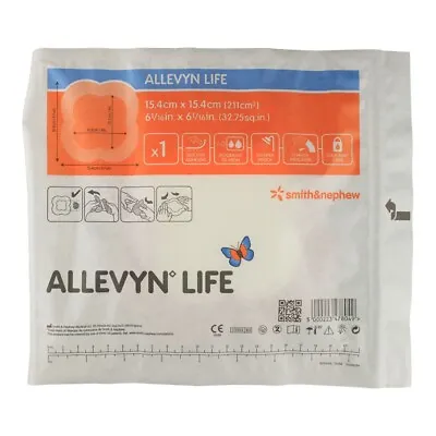 Smith & Nephew Allevyn Life Border Dressing 6 1/16  X 6 1/16  4 X4  Pad- 10/BX • $30