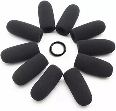 10 Pack Soft Mic Foam Covers Windscreens David Clark Aviation Headset Microphone • $15.27