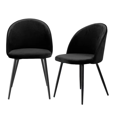 $139.99 • Buy Levede 2x Dining Chairs Kitchen Cafe Lounge Chair Sofa Upholstered Velvet Black