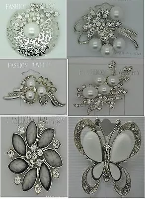 Fashion Vintage Brooch Pin Rhinestone Wedding Bridal Bouquet JewelryUS-SELLER WH • $10.99