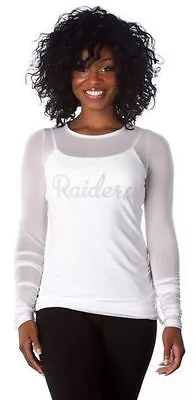 All Sport Couture Womens NFL Oakland Raiders Double Team Shirt NWT • $9.99