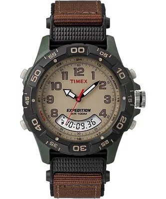 Timex T45181 Men's Expedition Resin Combo Brown/Green Nylon Strap Watch • $21.50