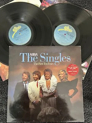 ABBA – The Singles - The First Ten Years 2 X Vinyl LP GATEFOLD 1982 TESTED VG+ • £10.99