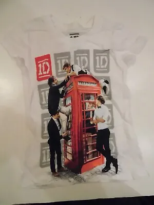 One Direction White Xsmall Shirt Harry Styles Niall Horan Liam Payne 1D • £19.27