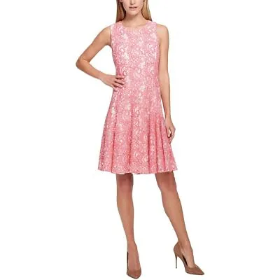 Tommy Hilfiger Lace Overlay Dress Pink White Floral Sz 4 NEW NWT 190 • $34.75