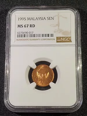 1995 MALAYSIA  1 Sen - NGC MS 67 RD • $85