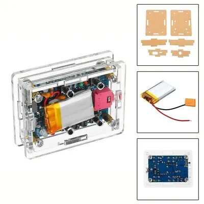 Stereo FM Radio KIT With 250mah Battery And Acrylic Case For DIY Enthusiasts • £11.69