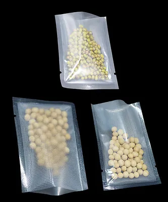 Clear/Lines Open Top Plastic Heat Seal Nylon Vacuum Food Bag Food Packaging Bags • $12.33