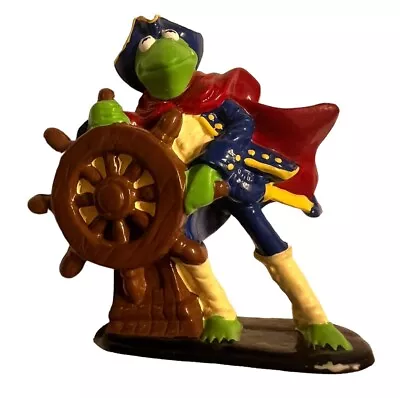 Vintage The Muppets Treasure Island Captain Kermit The Frog 3” PVC Henson Toy • $14.99