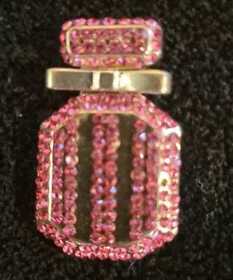Victoria's Secret Pink Rhinestones Bombshell Bottle W/Silver Tone Brooch/Pin • $30