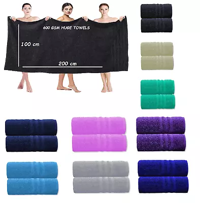 Extra Large Super Jumbo Bath Sheets 100% Prime Cotton Big Towels Quality 600 GSM • £9.99