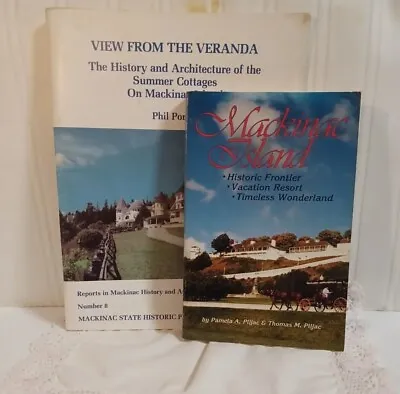 Mich History Book Set. Mackinac Island & View From The Veranda.  • $4.75