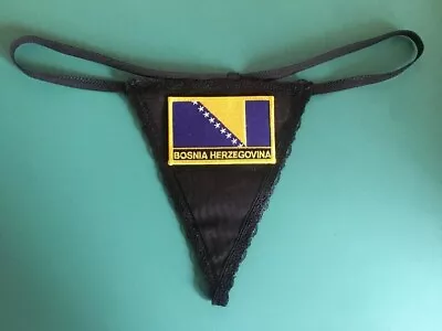 New Womens BOSNIA HERZEGOVINA Country Flag String Thong Panty Bosnian Underwear • $19.79