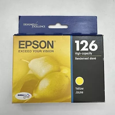 GENUINE Epson 126 Yellow Ink Cartridge BOX WorkForce 845 WF-3520 WF-3540 EXP 23 • $11.90