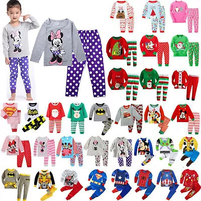 Kids Babys Girls Pjs Pyjamas Casual Clothes Minnie Mouse Sleepwears Tops Outfits • $19.73