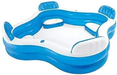 Intex Inflatable Swim Centre Large Paddling Swimming 4 Seat Pool Family Lounge • £51.95