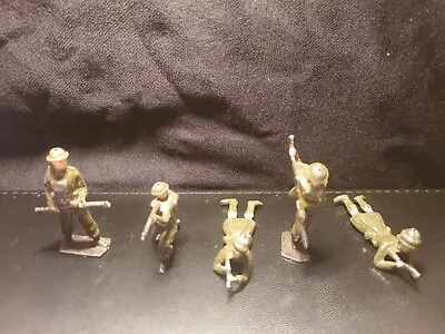 Vintage Britans Toy Lead Soldiers Lot Of 5 Made In England • $35