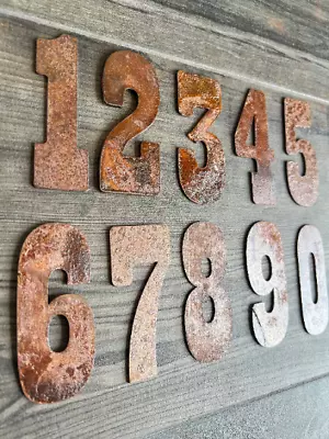 6 Inch Metal Letters And Numbers-Rusty Or Natural Steel Finish • $3.75