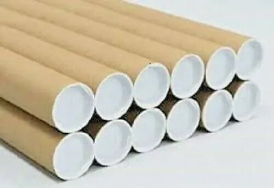 50 2  X 18  Cardboard Shipping Mailing Tube Tubes Cores With End Caps • $51.50