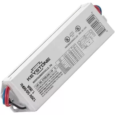 Keystone KTEB-240-1-TP 2-Lamp T12 Fluorescent Ballast - 40W 120V • $29.99