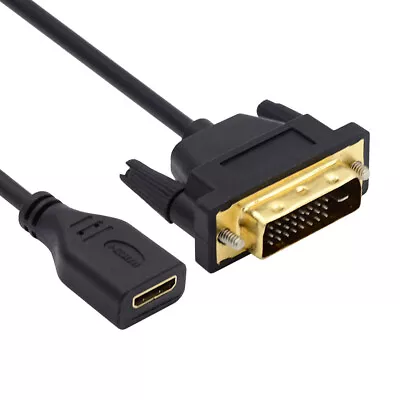 Cablecc DVI Male To Micro HDMI 1.4 Type-D 4K Female Extension Cable For Computer • $8.24