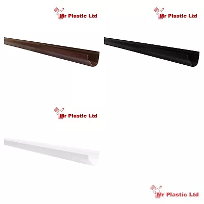 Polypipe 130mm Ogee Extra Capacity Gutter 2 Metre - Black Brown & White • £37.04