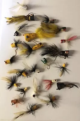 Lot Of Fly Rod Popper Cork Fishing Lures • $18.49