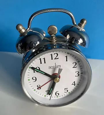 £4.50 • Buy Acctim Analogue Alarm Clock  Mechanical Metal Bell Alarm Luminous