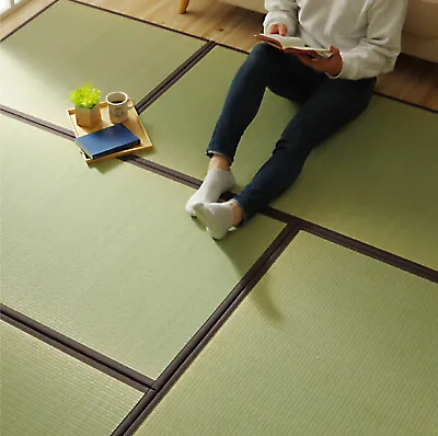 IKEHIKO Japanese Rush Grass Tatami Mat 82×164cm Rug Carpet Green Brown Japan 303 • £582.12