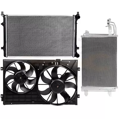 Radiator Condenser Cooling Fan Kit For 2006-2009 Volkswagen Rabbit 2.5L 2480CC • $172.75