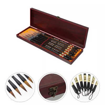  Wood Writing Brush Travel Japanese Calligraphy Brushes Paint • £18.74