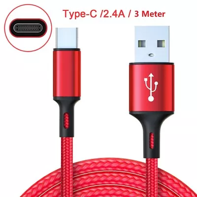 USB Type-C Fast Charger PD Charging Cable Braided Sync Lead For All Mobile Phone • £3.99