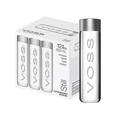 VOSS Still Water – Premium Naturally Pure Water 850ml (Pack Of 12) • $41.99