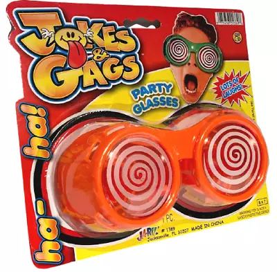 $11.95 • Buy Orange X RAY HYPNO GLASSES Funny Swirl Sun Goggles Mental Hypnotic ESP Spiral 