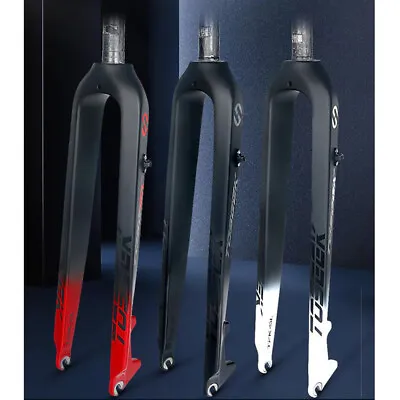 TOSEEK MTB Bike 1-1/8  Straight Tube Rigid Fork 26/27.5/29  Carbon Disc Fork NEW • $85.99